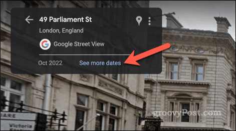 Wybieranie starych zdjęć Street View w Mapach Google