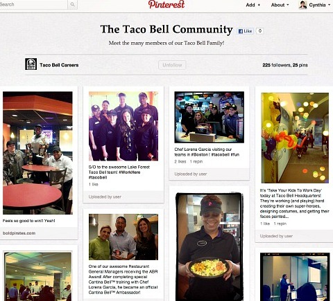 Kariera w Taco Bell na Pinterest
