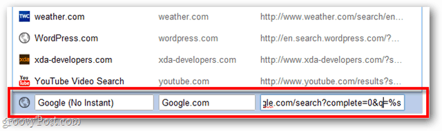 dodaj wyszukiwarkę do Google Chrome