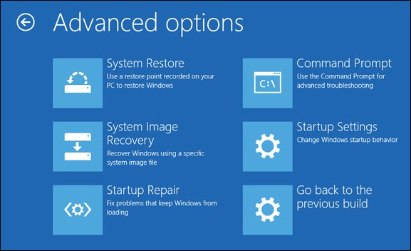 Zaawansowane opcje rozruchu Windows 10