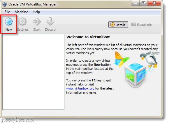 utwórz maszynę wirtualną virtualbox