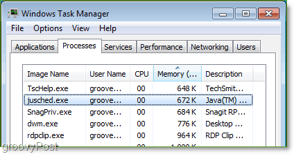 Zrzut ekranu: Menedżer zadań Windows 7