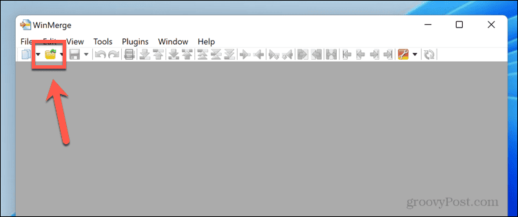 Windows 11 Winmerge otwarty