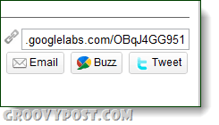 przycisk udostępniania adresu URL googlelabs