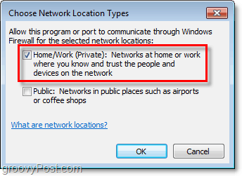 jak ręcznie wybrać sieć dla wyjątku zapory systemu Windows 7