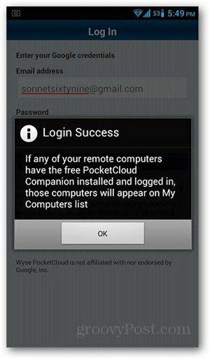 PocketCloud-Android-zalogowany