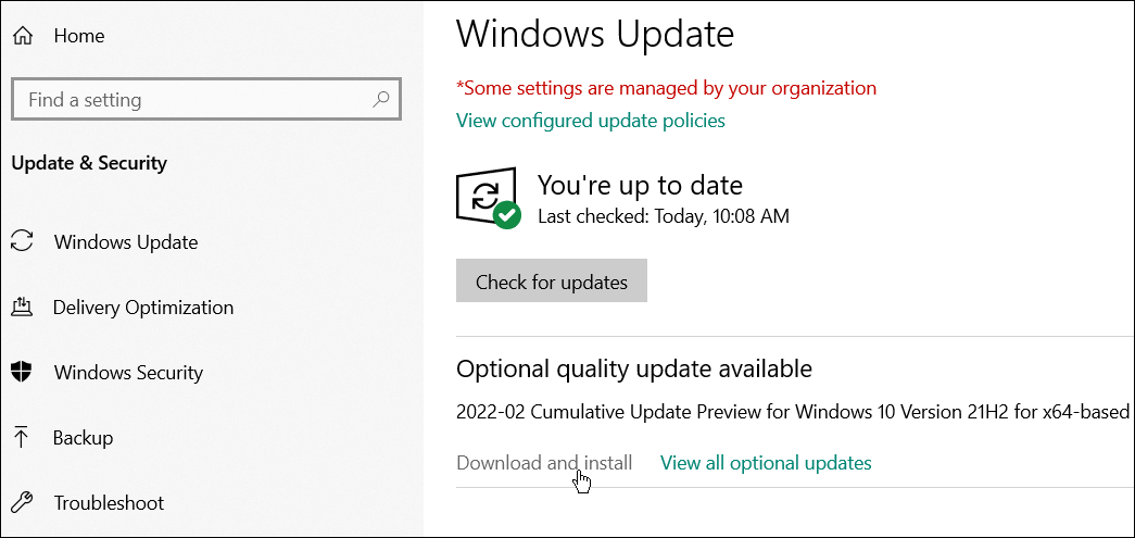 aktualizacja systemu Windows napraw pasek zadań systemu Windows wyświetlany na pełnym ekranie