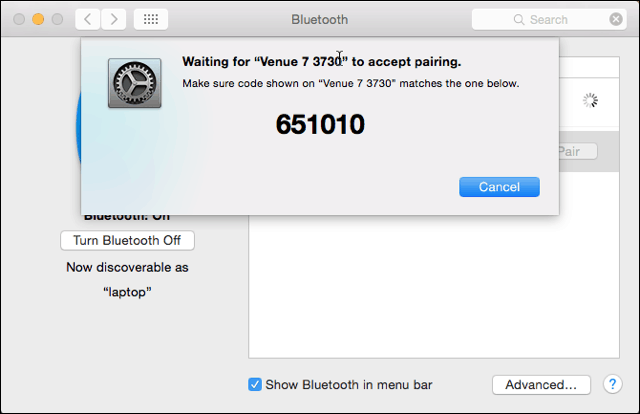 Parowanie Bluetooth po stronie Mac