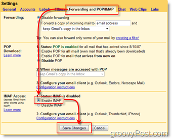 Używaj programu Outlook 2007 z kontem GMAIL Webmail przy użyciu iMAP
