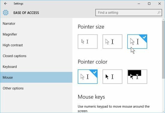 Wskazówka dla systemu Windows 10: Zwiększ rozmiar i kolor wskaźnika myszy