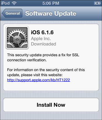 Aktualizacja iOS 6.1.6