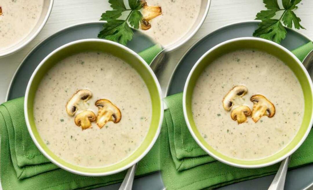 Przepis na pyszną kremową zupę grzybową od Güzide Mertcan! Lecznicza zupa grzybowa