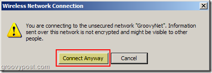 Windows XP Wireless Network Connection ostrzeżenie o niezabezpieczonej sieci:: groovyPost.com