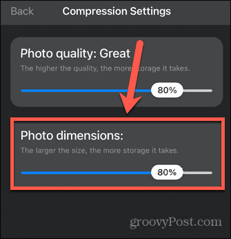 ustawienie rozmiaru obrazu aplikacji do kompresji zdjęć