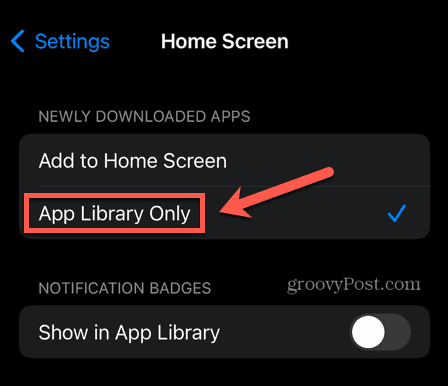 Tylko biblioteka aplikacji na iPhone'a