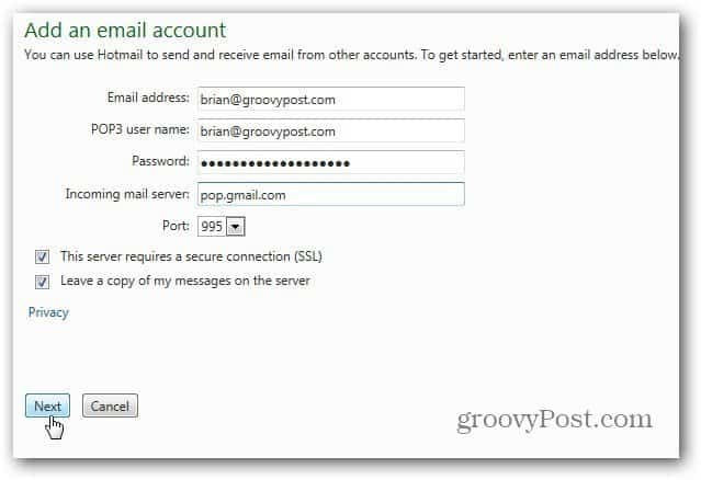 Jak dodać Gmaila do Outlook.com