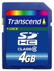 Transcend SDHC Security Cyfrowa karta pamięci o dużej pojemności 4 GB