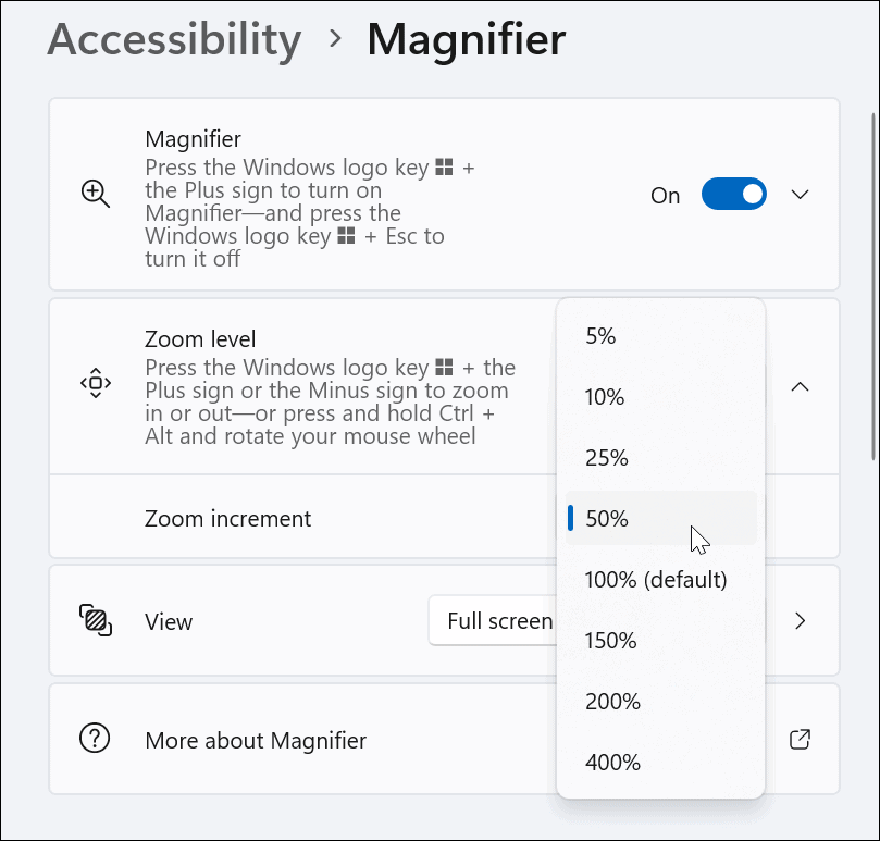 Użyj narzędzia Lupa w systemie Windows 11