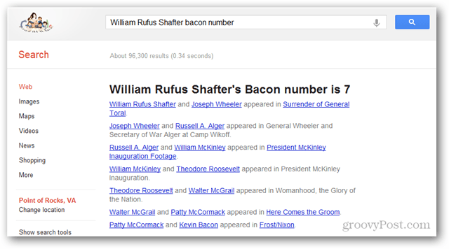 Jak znaleźć 6 stopni Kevina Bacona za pomocą Google
