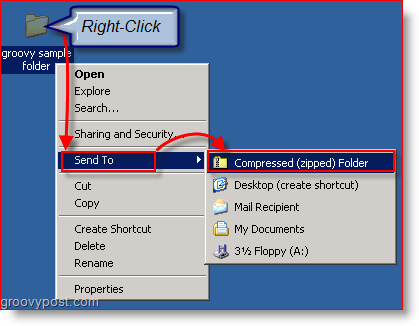 Kompresuj pliki i foldery za pomocą systemu Windows XP