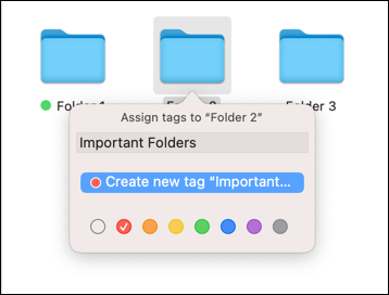 Tworzenie nowego tagu folderu Mac