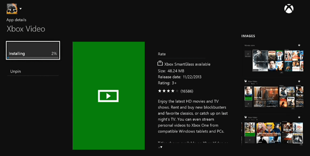 Aplikacja Xbox Video