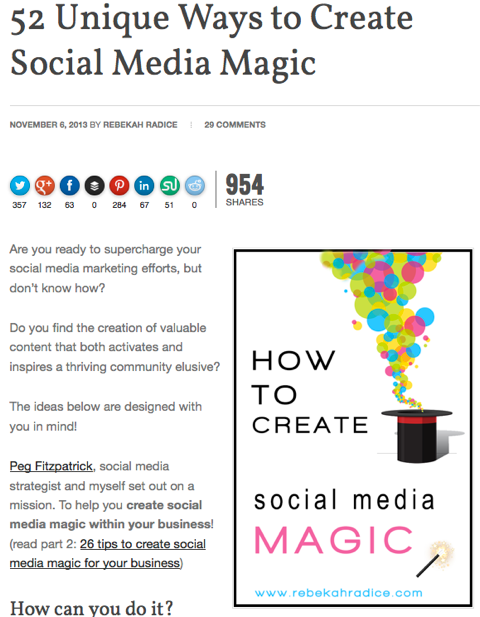 52 unikalne sposoby tworzenia magii mediów społecznościowych