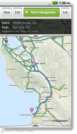 Mapquest do nawigacji w aplikacjach na Androida