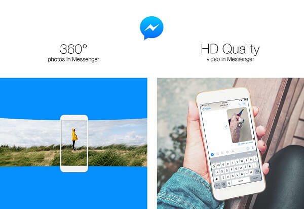 Facebook wprowadził możliwość wysyłania zdjęć 360 stopni i udostępniania filmów w wysokiej rozdzielczości w Messengerze.