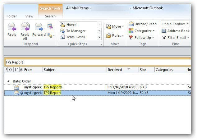 Outlook: łatwiej znajduj e-maile, przeszukując wszystkie foldery