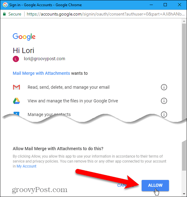 Zezwól na dostęp do konta Gmail