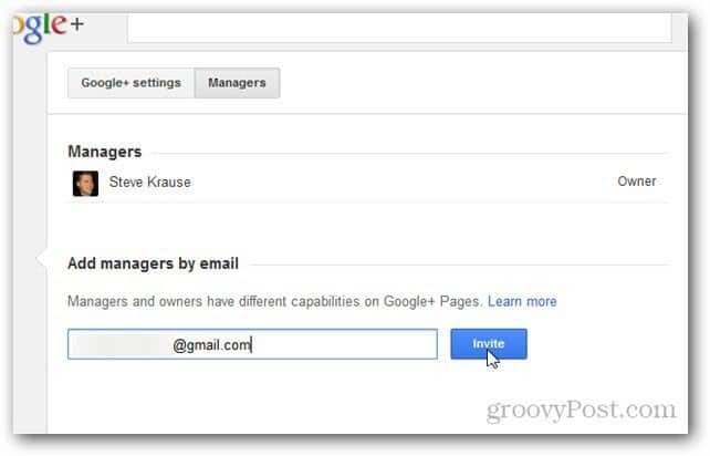 Jak dodać administratora lub menedżera do strony Google+