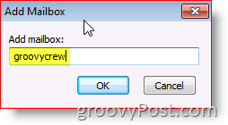 Zrzut ekranu programu Outlook 2010 dodaj skrzynkę pocztową
