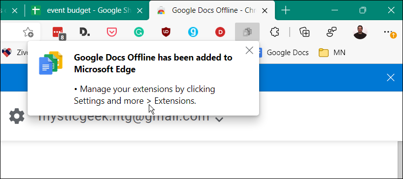 Rozszerzenie Dokumentów Google offline