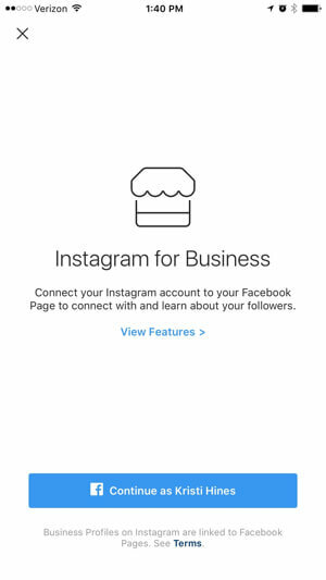 profil biznesowy na Instagramie połącz ze stroną na Facebooku