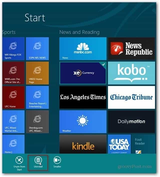 Jak odinstalować aplikacje systemu Windows 8
