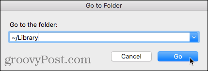 Przejdź do okna dialogowego Folder w Finderze na Macu