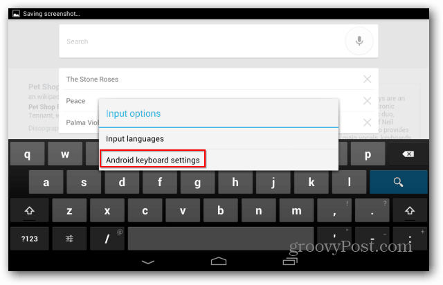 Ustawienia klawiatury Androida