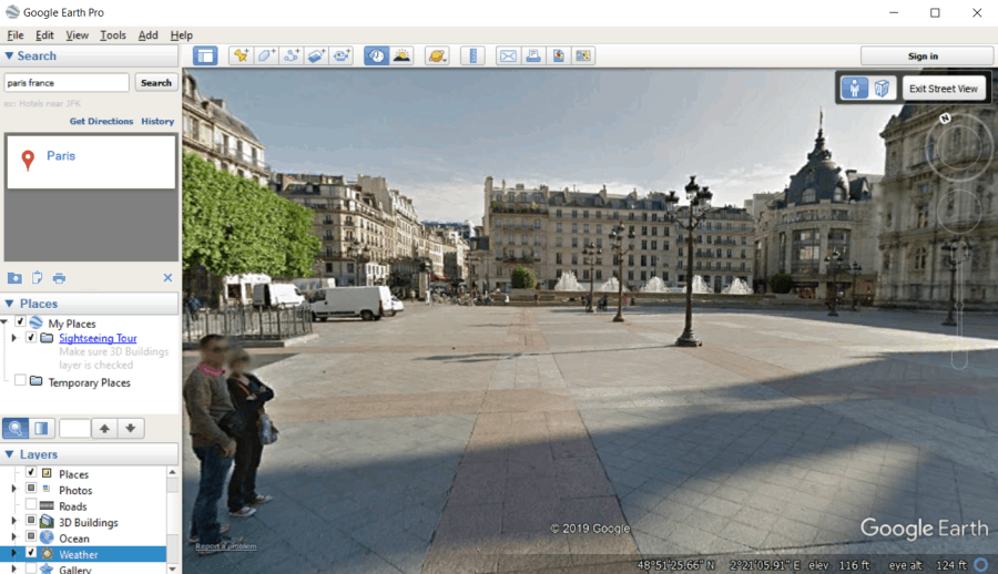 widok ziemi w Paryżu we Francji
