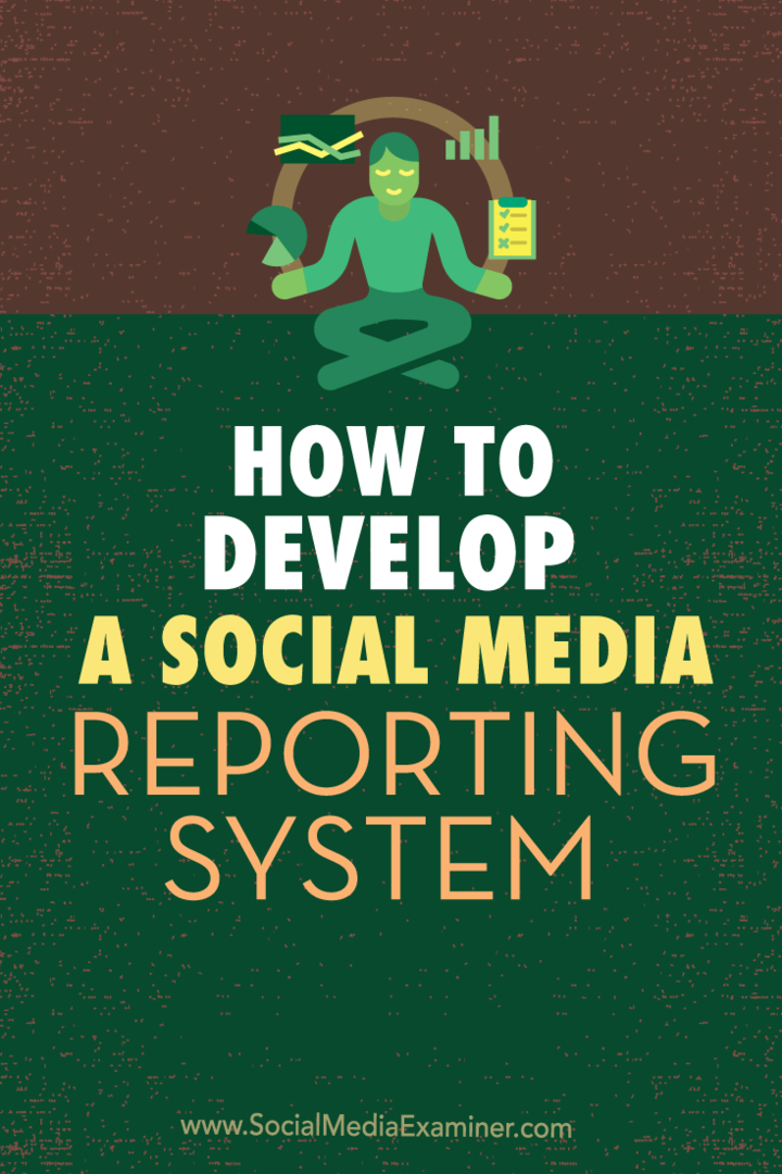 rozwój systemu raportowania mediów społecznościowych