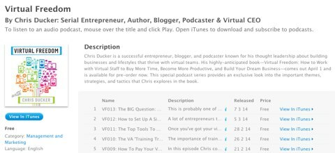iTunes podcast o wirtualnej wolności