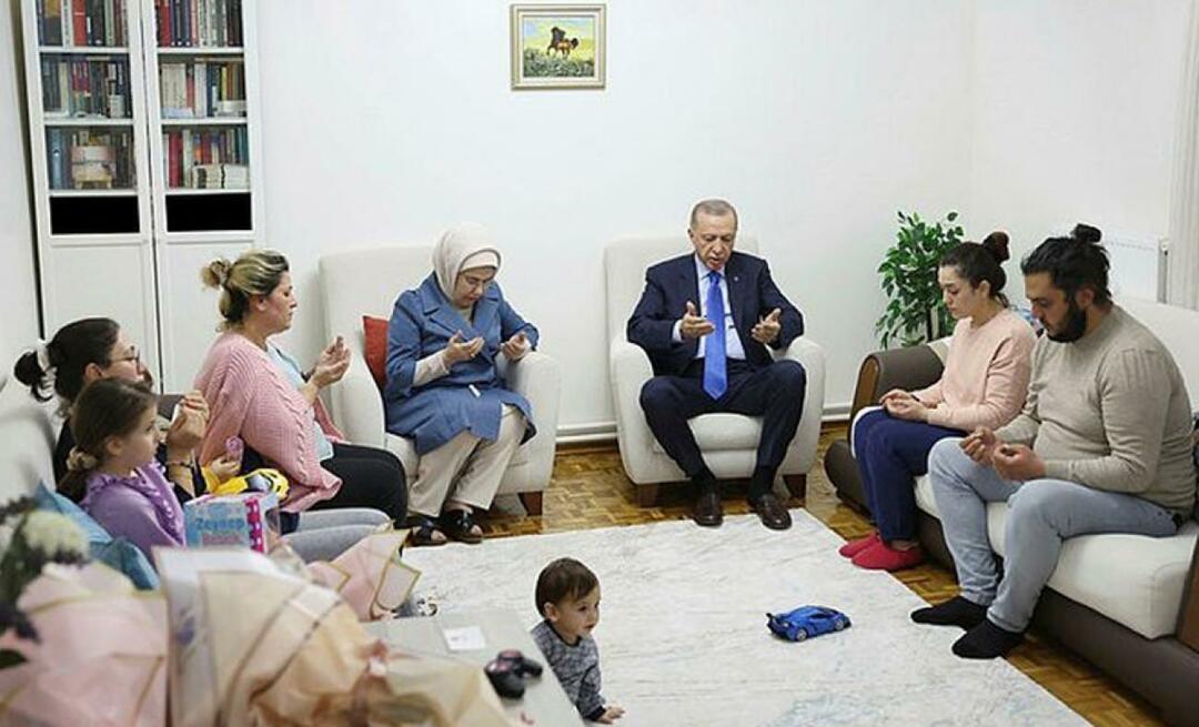 Znacząca wizyta Prezydenta Erdoğana i Emine Erdoğan w rodzinie, która przeżyła trzęsienie ziemi!
