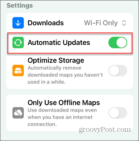 automatyczne aktualizacje map offline w Apple Maps