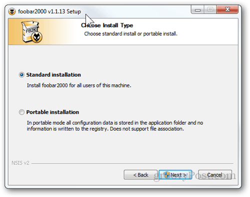 foobar2000 install standardowa instalacja przenośna instalacja instalacji
