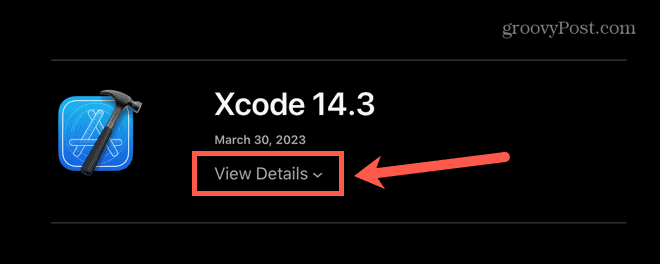 xcode zobacz szczegóły