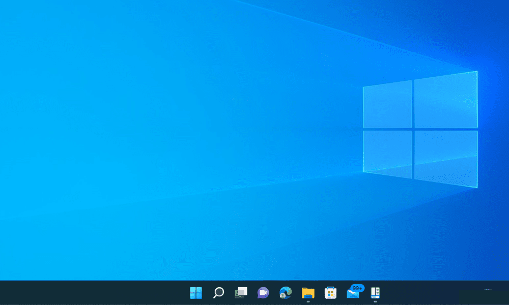 Przedstawiony pasek zadań systemu Windows 11