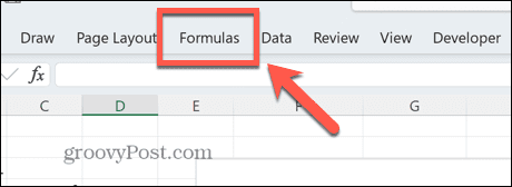 Menu formuł Excela