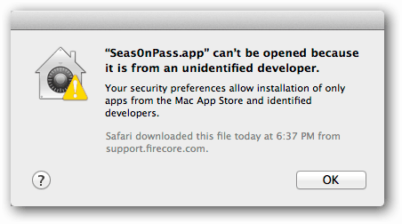 Nie można otworzyć aplikacji