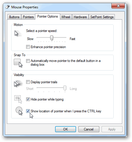 Jak łatwo znaleźć wskaźnik myszy w systemie Windows