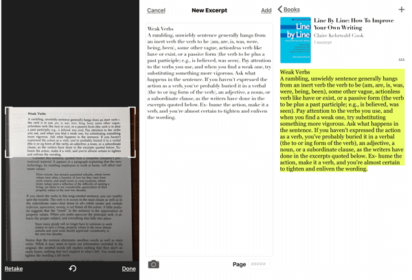 Fragment - aplikacja Book Highlighter na iOS, jak zrobić zrzut ekranu fragmentu książki
